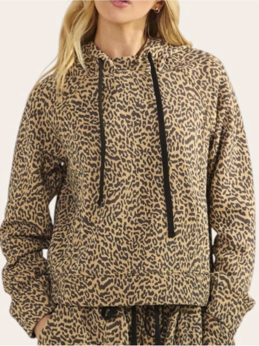 Daily Practice Anthropologie Leopard Print Hoodie Pullover MP